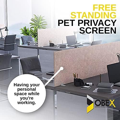 OBEX Free Standing Desk PET Privacy Screen
