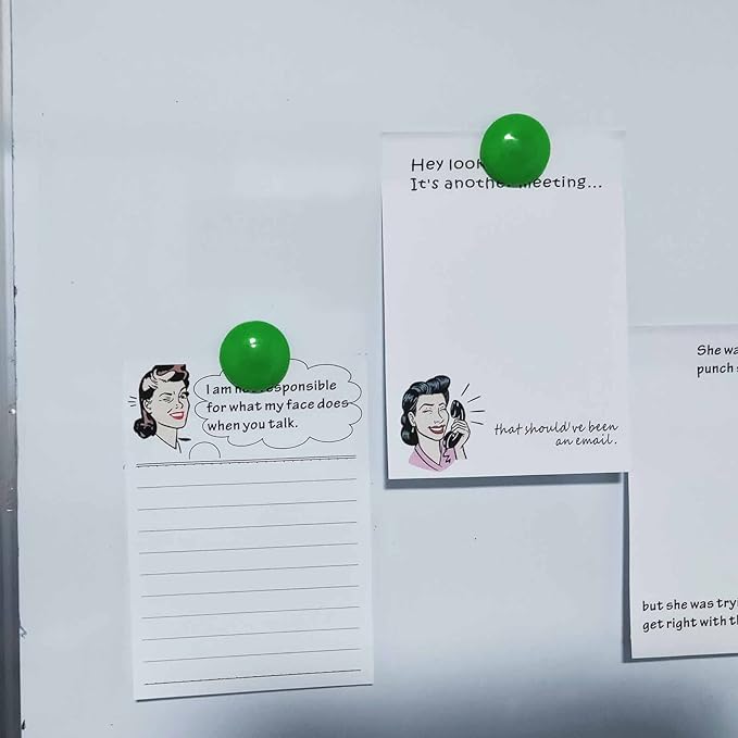DUGUTUL 4 Funny Novelty Memo Pads,4 x 5.5 in(10x14cm),200 sheets,Coworker Gifts for Women,Funny Notepads for Office,Women Office Note Pad,Perfect Novelty gift for Boss,Coworker,Friend or Family(A)
