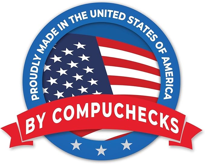Compuchecks Check on Top Blank Check Paper - 100 Pack, Quick-Books & Laser Printer Compatible - Security Business Checks with Voucher - 8.5" x 11" Green Diamond