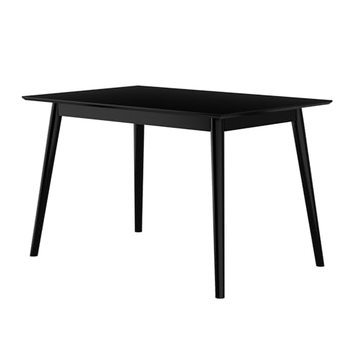 Mid Century Modern 48 Inch Dining Table, Black