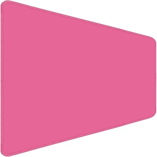 31.5" x 15.7" Waterproof Fabric Gaming Mouse Pad, Rubber Anti-Slip,Rose Red