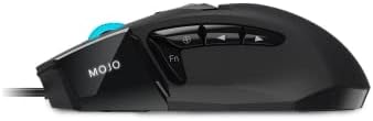 MOJO Pro Performance Silent Gaming Mouse - Wired Mouse with 9 Programmable Buttons Including Sniper Key, 12000 DPI, 1000 Hz, Force Adjustable, Custom Profiles