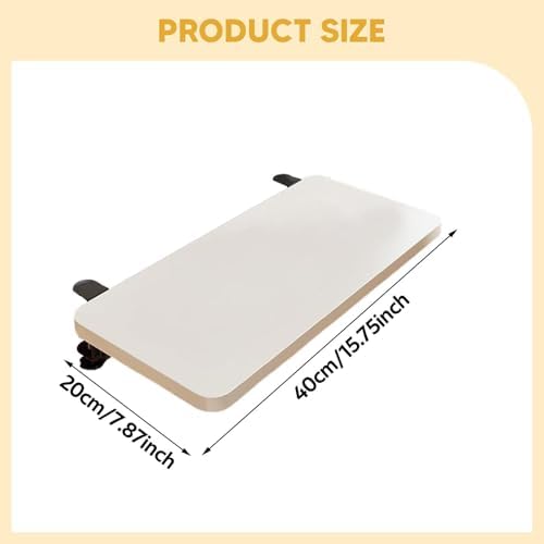 Desk Extension Shelf Board Keyboard Tray Ergonomic for Home Office, Practical Supplies for Computer Table Arm Rest Expansion- White