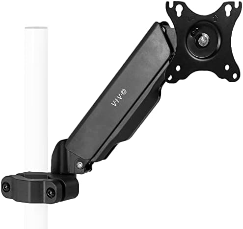 VIVO Black Pole Mounted Monitor Arm, 17-32 in Screens, MOUNT-POLE05A