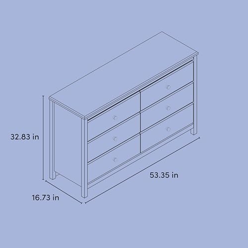 Alpine 6-Drawer Dresser, Driftwood