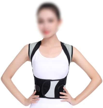 SEWACC Black Size XS Neoprene Back Posture Corrector for Men and Women
