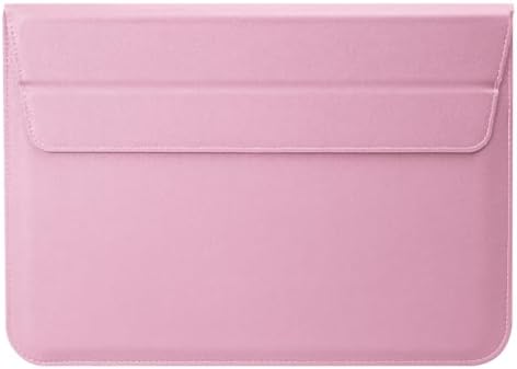 PU Leather Laptop Sleeve Case with Stand for 2026 MacBook Neo 13 A3404, 2026-2022 Air13.6'' M5 A3449 M4 A3240 M3 A3113 M2 A2681, 2018-2021 Air 13'', Laptop Bag for 2016-2022 Mac Pro13, Pink