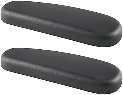 Office Chair Armrest Replacement Pads Caps Mesh Computer Chair Parts Accessory Mounting Holes 4inch Sturdy 1 Pair PU Leather (Style B)