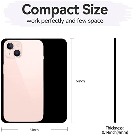 Small Rectangular Mouse pad Shop,only Takes up Mouse Space, Universal Mini Mouse pad Portable Waterproof, with Non-Slip Glue Base, Black 5X6 inches,, black, 5x6 small mouse pad