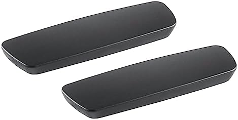 Office Chair Armrest Replacement Pads Caps Mesh Computer Chair Parts Accessory Mounting Holes 4inch Sturdy 1 Pair PU Leather (Style D)
