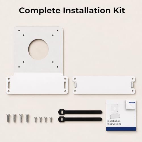 Metal VESA Adapter Plate Bracket Only for Apple 27" Studio Display, VESA Mount Adapter Kit Converts to 75x75/100x100 VESA Patterns, Includes All Screws & 2 Cable Ties, White
