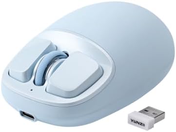 YUNZII C1 Wireless Tri-Mode Wireless Mouse 4800 DPI Optical (Blue)
