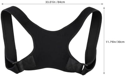 DECHOUS 2pcs Hunchback Correction Brace Fabric Black Posture Support