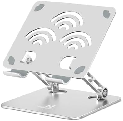 Tablet Stand for Desk, Fits All iPad up to 14", Silver, Plus Size