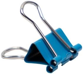 JAM PAPER Colorful Binder Clips - Extra Small - 3/5 Inch (15 mm) - Blue Binderclips - 30/Pack