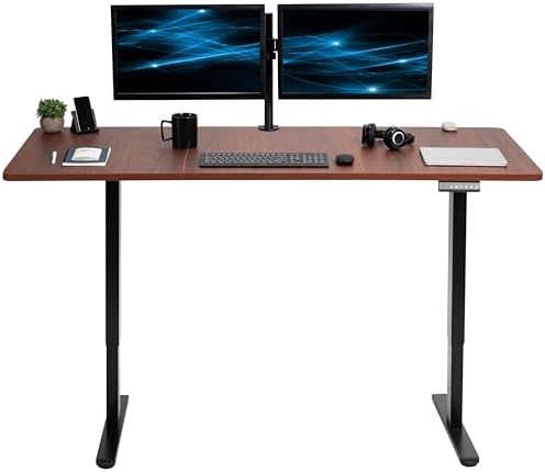 VIVO Dark Walnut 71 x 30 in Standing Desk, DESK-KIT-E2B7D