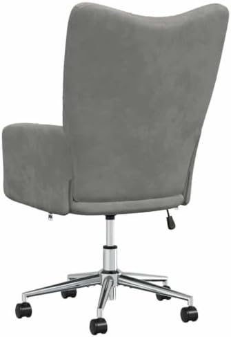 Velvet Relaxing Chair, Swivel Office Seat, Adjustable Height