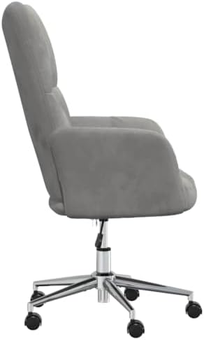 Velvet Relaxing Chair, Swivel Office Seat, Adjustable Height