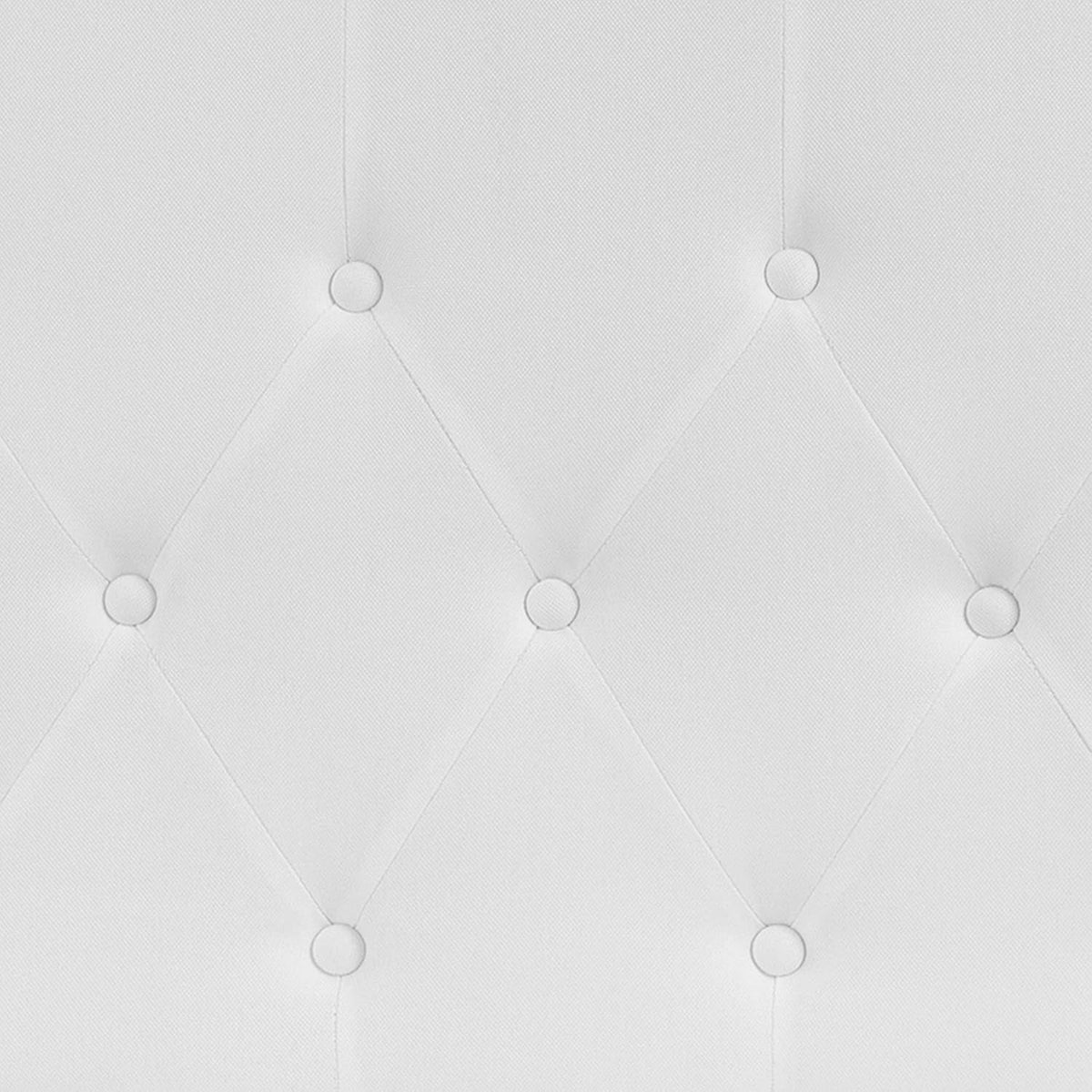 Tufted Upholstered Full Size Headboard in White Fabric