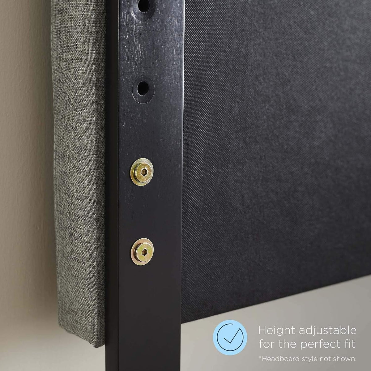 MOD-6221-BLK Archie Full Wood Headboard, Black