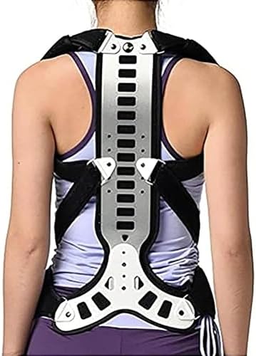 Orthosis Cervical Thoracic Halo Brace, Metal Spinal Auxiliary Orthosis, Adjustable Rigid Metal Extension Back Straightener Brace Vest, for Kyphosis Humpback Thoracic Spinal Support Pain Relief