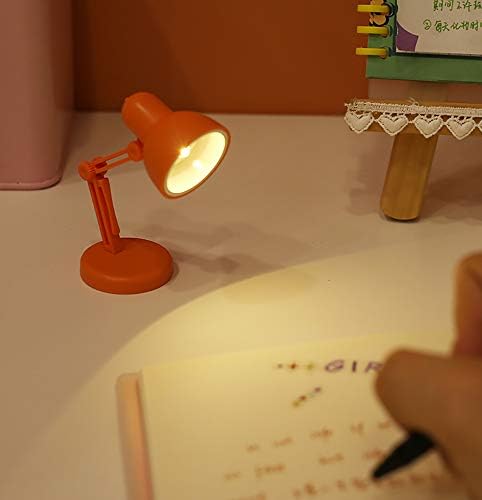 2 Pack LED Mini Table Lamp Fold-able Night Reading Book Lamps-Orange