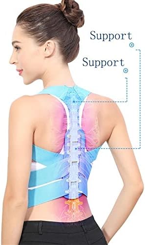 Adjustable Upper Back Posture Corrector for Women Invisible Back Brace Shoulder Neck Clavicle Spine Brace Back Lumbar Support Belt Corset Hunchback Correction(Gray,Small)