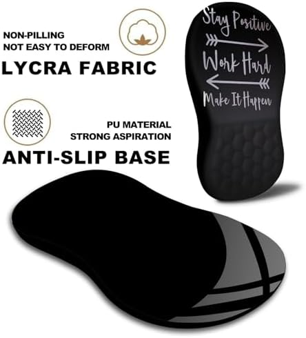 Mouse Pad Wrist Support, Ergonomic Mouse Pad with Massage Dot, Comfortable Computer Mouse Pad for Laptop, Wrist Rest Pain Relief Mousepad with Non-Slip PU Base for Office & Home, 12 x 8 in