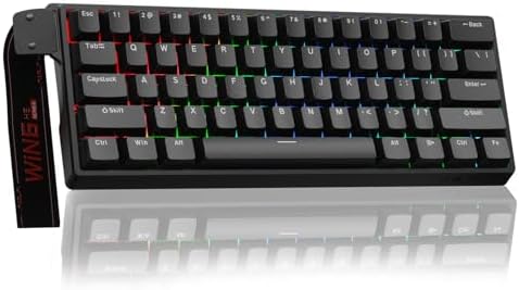 Aula WIN60 HE - 60% Mechanical Gaming Keyboard Wired, Magnetic Switch Hot Swappable, Adjustable Actuation Rapid Trigger Mode, 8000 Hz Polling Rate, RGB Small Keyboard 60 Percent Compact Design for PC