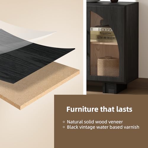 63” Sideboard Buffet Cabinet with Storage for Dining Room,Black