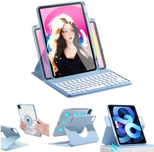 for iPad Air 11-inch Case with Keyboard M4/M3/M2/Air 5th/4th Gen Upgraded