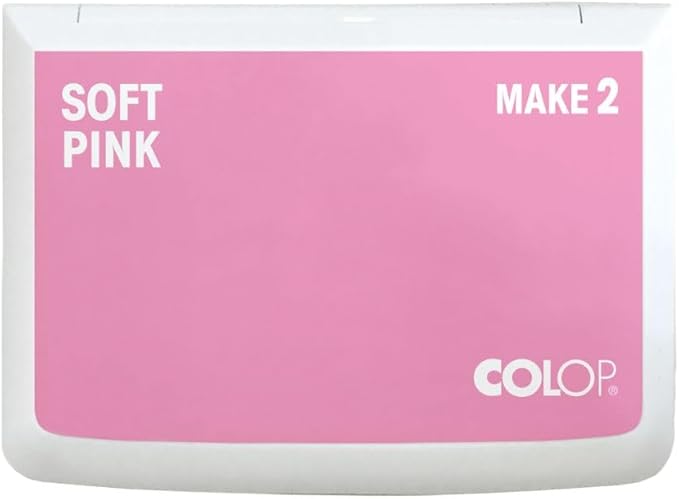 COLOP Make Series, Ink Stamp Pads, with Non-Toxic Premium Ink, Water-Based Acid-Free (Soft Pink, Make 2-2-3/4" x 4-1/4")