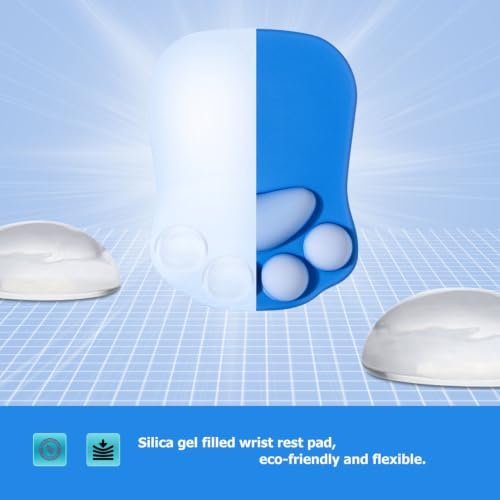 Cat Paw Mouse Pad, Ergonomic Mouse Mat with Wrist Support