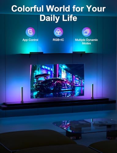 RGB Light Bar, LED Light Bar, APP Control USB Powered, Color Changing TV Backlight Music Sync Ambient Lighting for Room PC Monitor Gaming Party Desk
