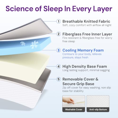 King Size 10 Inch Cooling Gel Memory Foam Mattress, Medium Feel