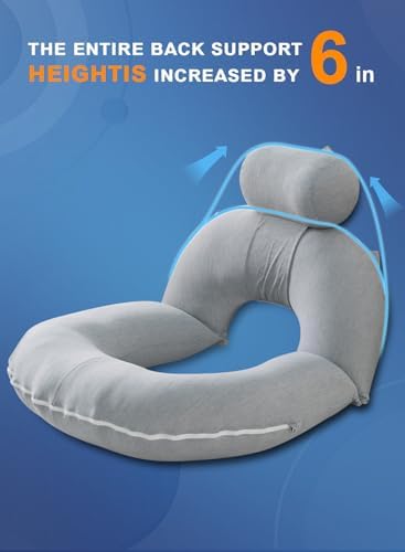 INSEN Reading Pillow, Back Pillow for Sitting in Bed and Couch, Gaming Pillow for Adults, Sit Up Support for Bed