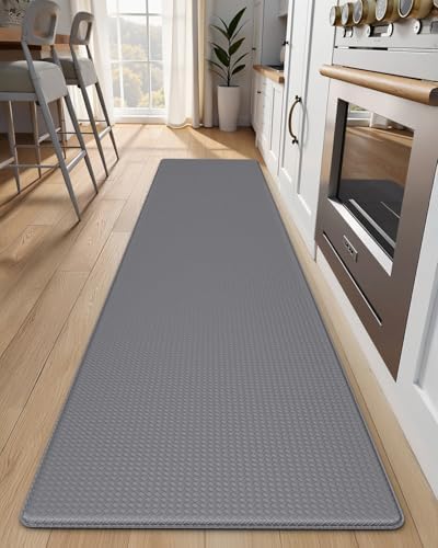 Kitchen Mats for Floor, Extra Long Anti-Fatigue Kitchen Rug, Grey