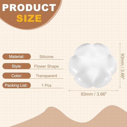 PATIKIL Gel Wrist Rest, Wrist Support for Mouse Flower Shape Ergonomic Mouse Pad Soft Silicone Support Comfortable Cushion for Computer Gaming Office Home, Transparent