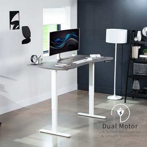 VIVO Dark Gray 60 x 24 in Standing Desk, DESK-KIT-E2W1G