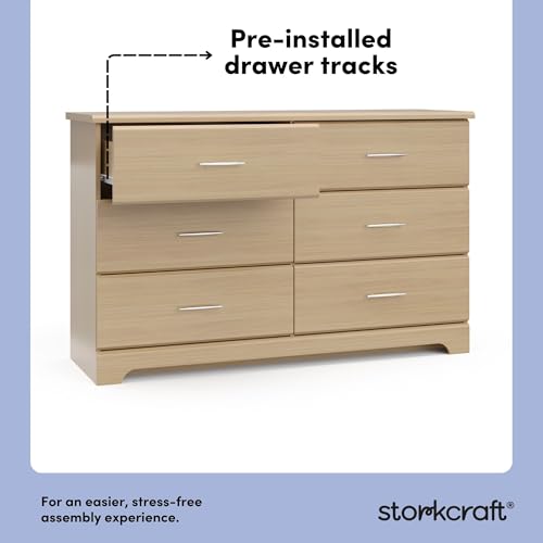 Brookside 6 Drawer Dresser, Driftwood