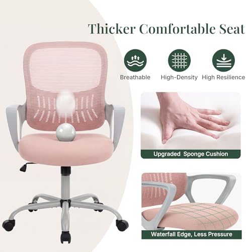 Home Office Desk Chair, Lumbar Support, Mesh Back Computer Chair