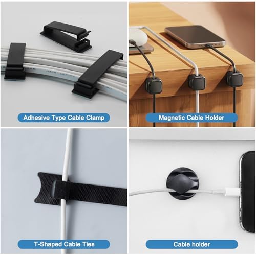 Under Desk Cable Management Tray with 52Pcs Different Essential Accessories