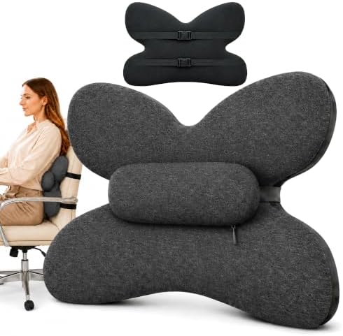 Lumbar Support Pillow for Office Chair & Car, Desk Chair Back Cushion,Black