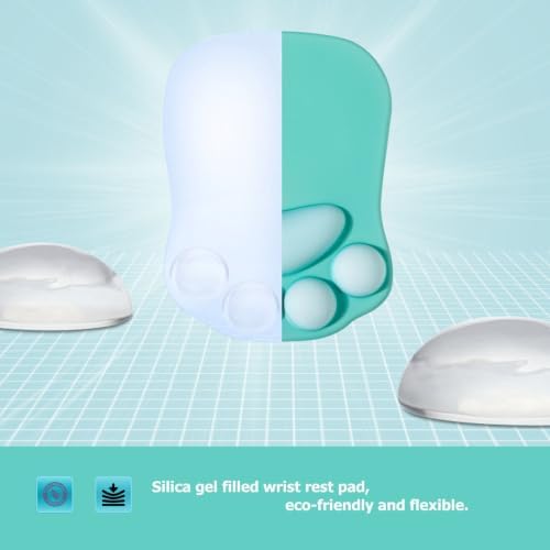 Cat Paw Mouse Pad, Mouse Mat with Wrist Support, Cute Mouse Pad