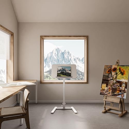 25" Mobile Folding Desk: Pneumatic Sit-Stand, No Assembly