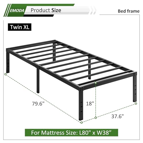 18 Inch Twin XL Bed Frames Heavy Duty with Tall Storage Space