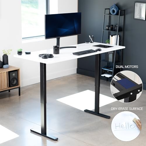 VIVO White Dry Erase 71 x 30 in Standing Desk, DESK-KIT-E2B7WE