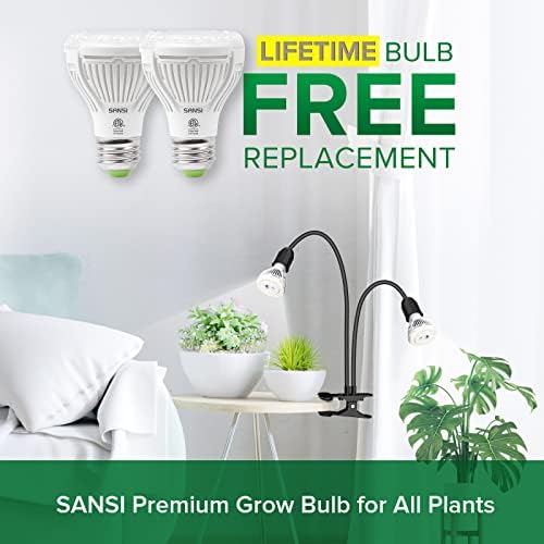 SANSI LED Grow Lights for Indoor Plants, Lifetime Free Bulb Replacement