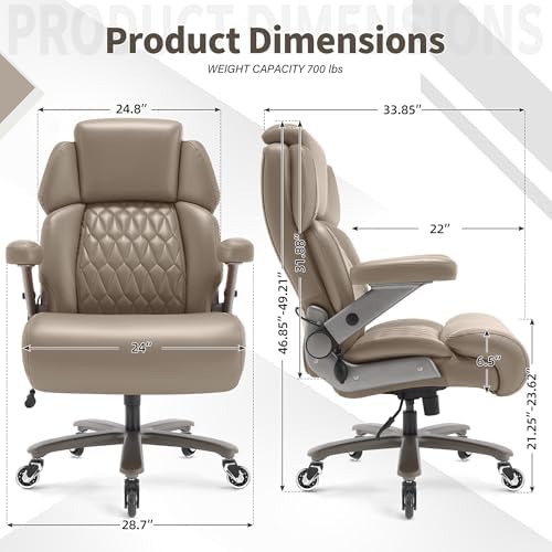 Big and Tall Office Chair 700lbs, Ergonomic High Back Computer Desk Chair