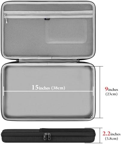 Geekria Hard Shell Travel Carrying Keyboard Case, Compatible with Logitech Wave Keys MK670 Combo/Wave Keys Wireless Ergonomic Keyboard (Dark Grey)